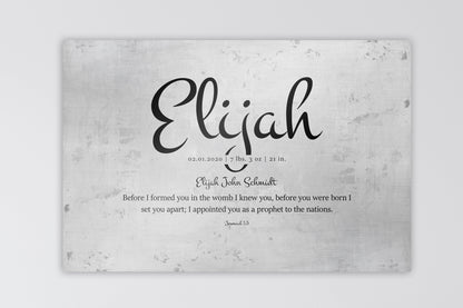 Child's Custom Name Sign, Jeremiah 1:5 - HoneycombProverbs - Wall Decor - Name Signs Wall Art