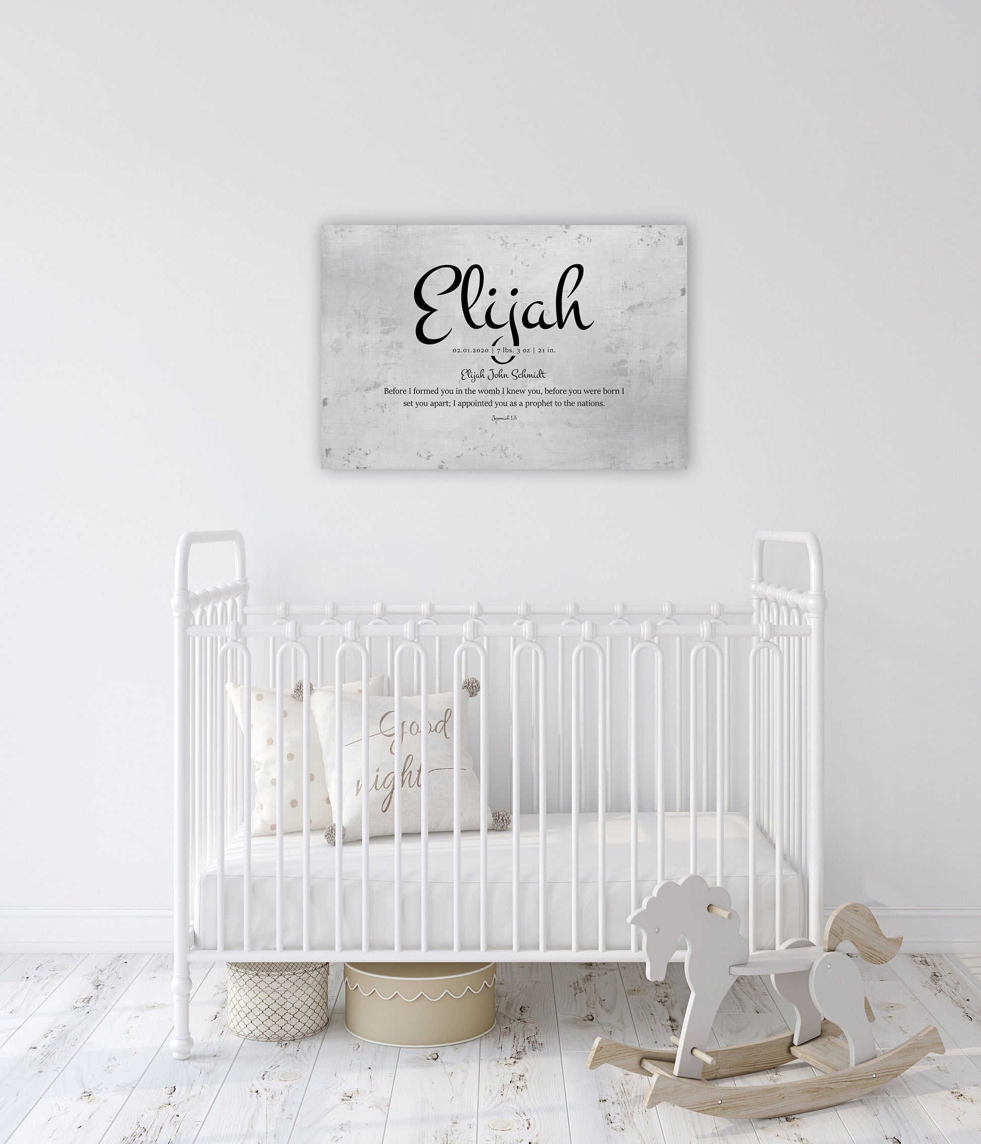 Child's Custom Name Sign, Jeremiah 1:5 - HoneycombProverbs - Wall Decor - Name Signs Wall Art