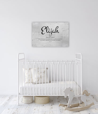 Child's Custom Name Sign, Jeremiah 1:5 - HoneycombProverbs - Wall Decor - Name Signs Wall Art