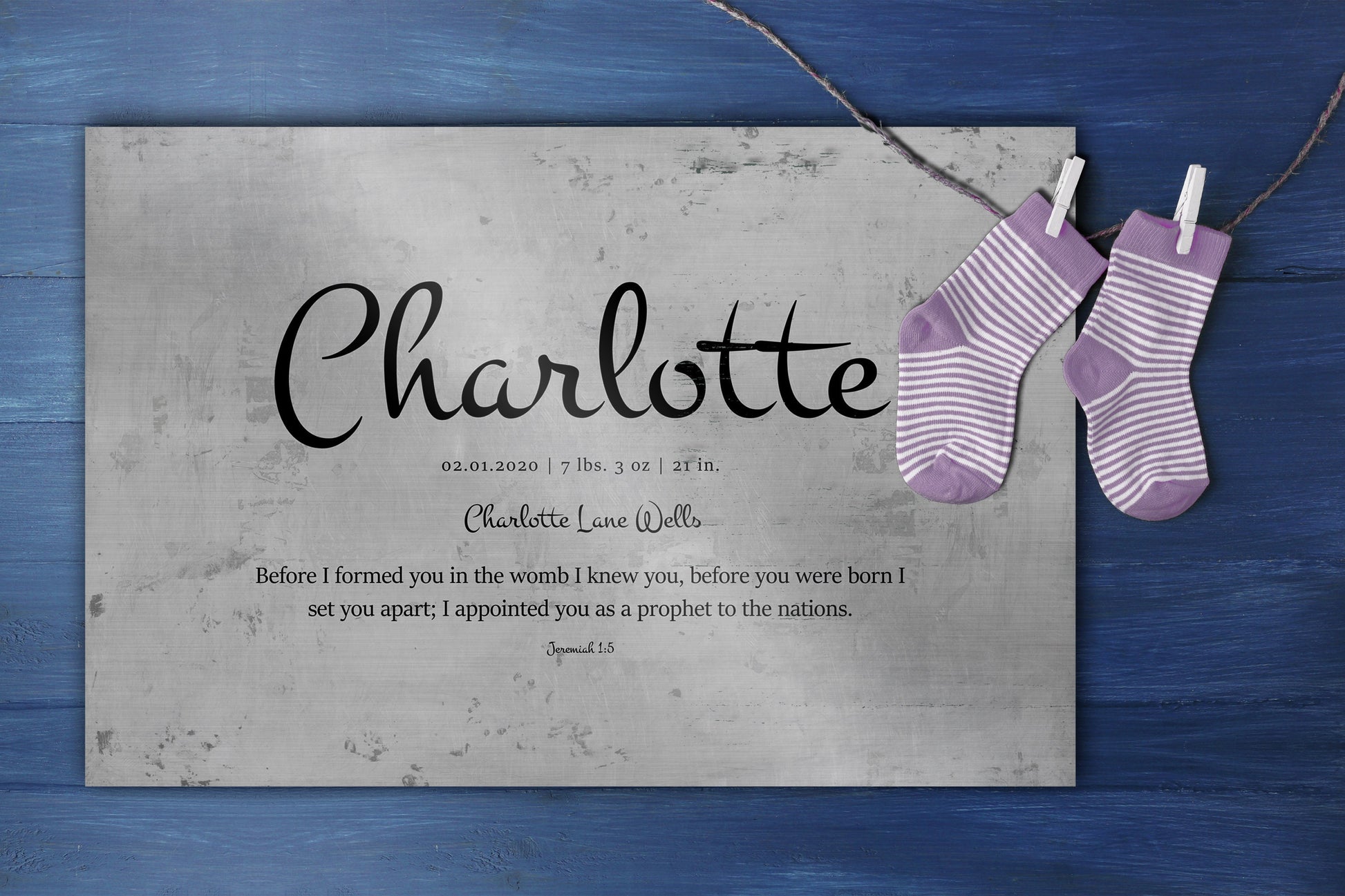 Child's Custom Name Sign, Jeremiah 1:5 - HoneycombProverbs - Wall Decor - Name Signs Wall Art