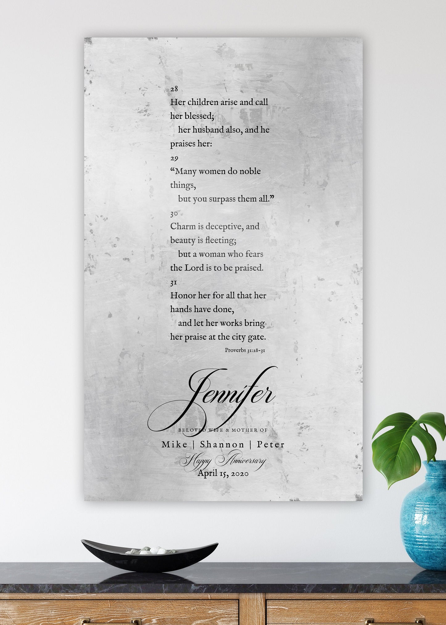 Personalized Proverbs 31 Sign - HoneycombProverbs - Signs - Tin and Aluminum Gifts