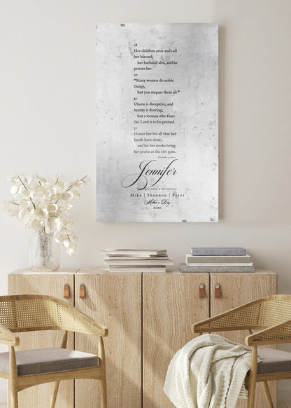 Personalized Proverbs 31 Sign - HoneycombProverbs - Signs - Tin and Aluminum Gifts