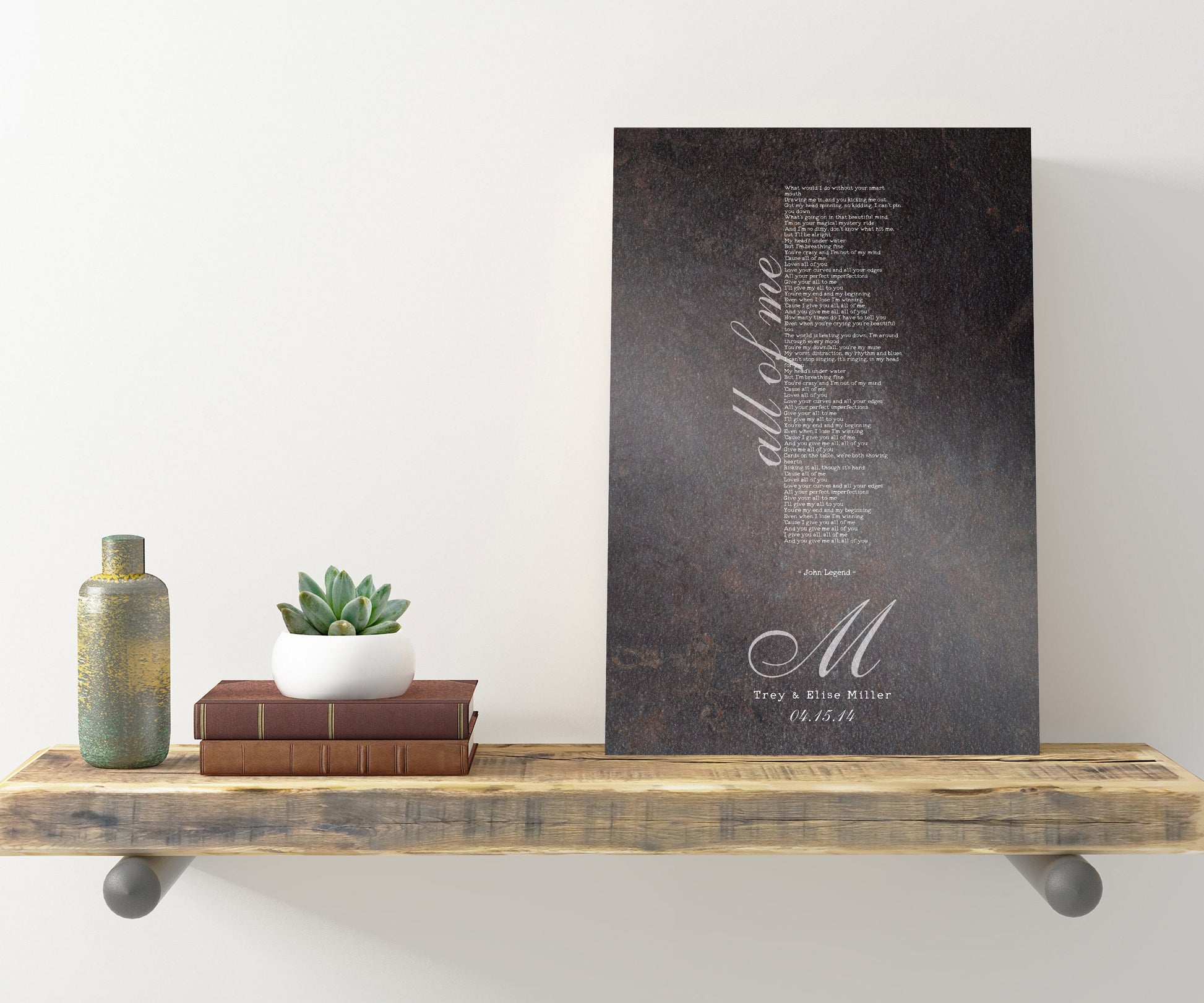 Iron Anniversary Gift, 6th Anniversary Gift, Monogram Anniversary Gift, Iron Gift, Anniversary Iron Gift, Our Song, 6 Year Anniversary Gift - HoneycombProverbs - Gifts For The Couple - Iron Anniversary Gifts