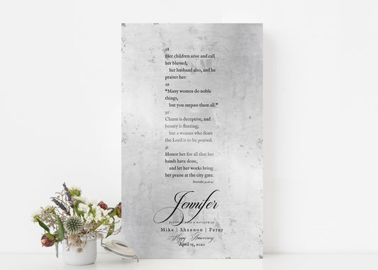 Personalized Proverbs 31 Sign - HoneycombProverbs - Signs - Tin and Aluminum Gifts