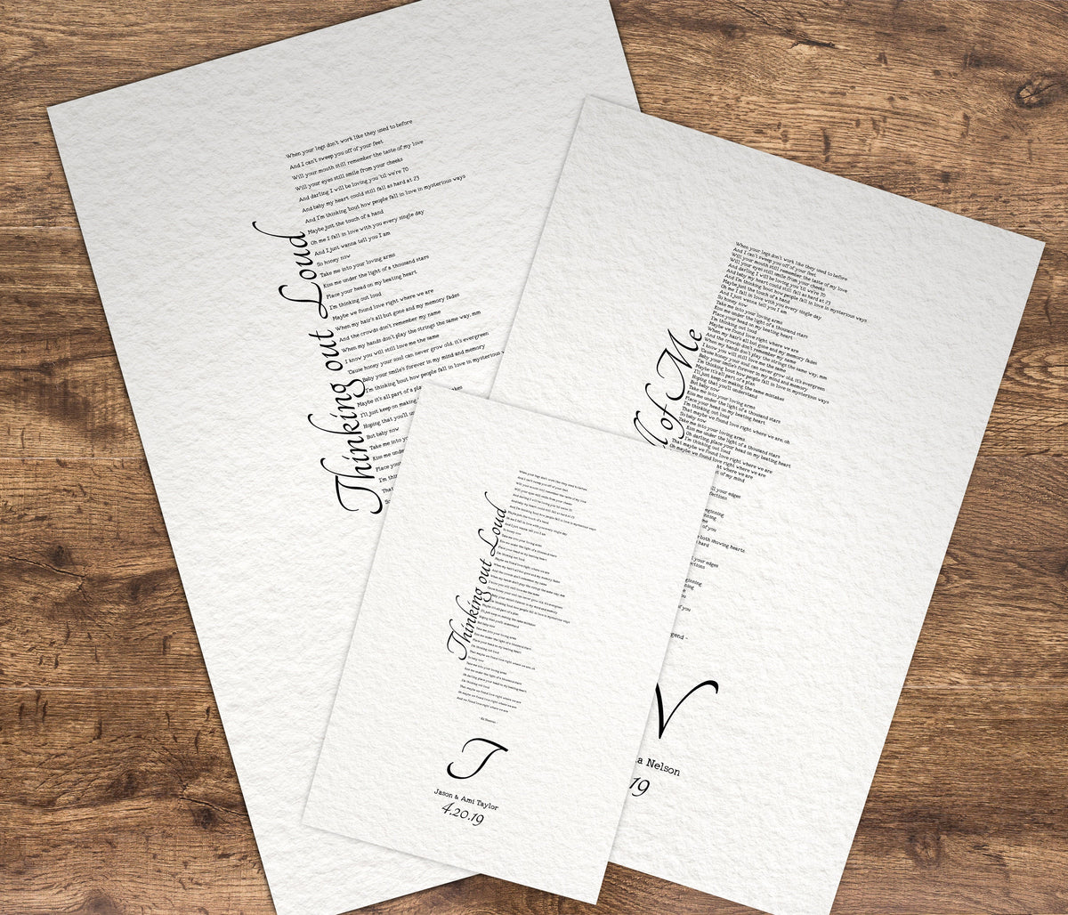1 Year Anniversary Gift for Wife, 1st Anniversary Gift for Husband, Anniversary Paper Gift, Personalized Anniversary Gift, Wedding Song Gift - HoneycombProverbs - Giclée - 1st Year Paper Gifts