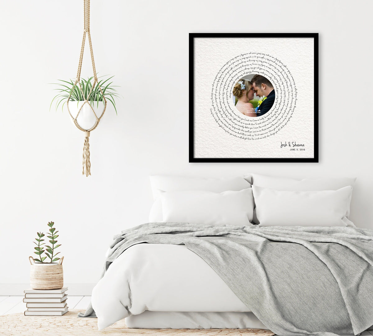 Paper Anniversary Gift, Photo with song, 1 year Anniversary Gift, Framed Song Lyrics, First Dance lyrics, Our Song, 1st Anniversary gift - HoneycombProverbs - Giclée - 1st Year Paper Gifts