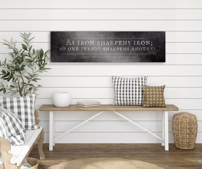 Iron Sharpens Iron Sign Iron Anniversary Gift, additional view 9, 6th anniversary iron