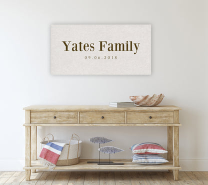 Cotton Name Sign for Family - HoneycombProverbs - Giclée - Name Signs Wall Art