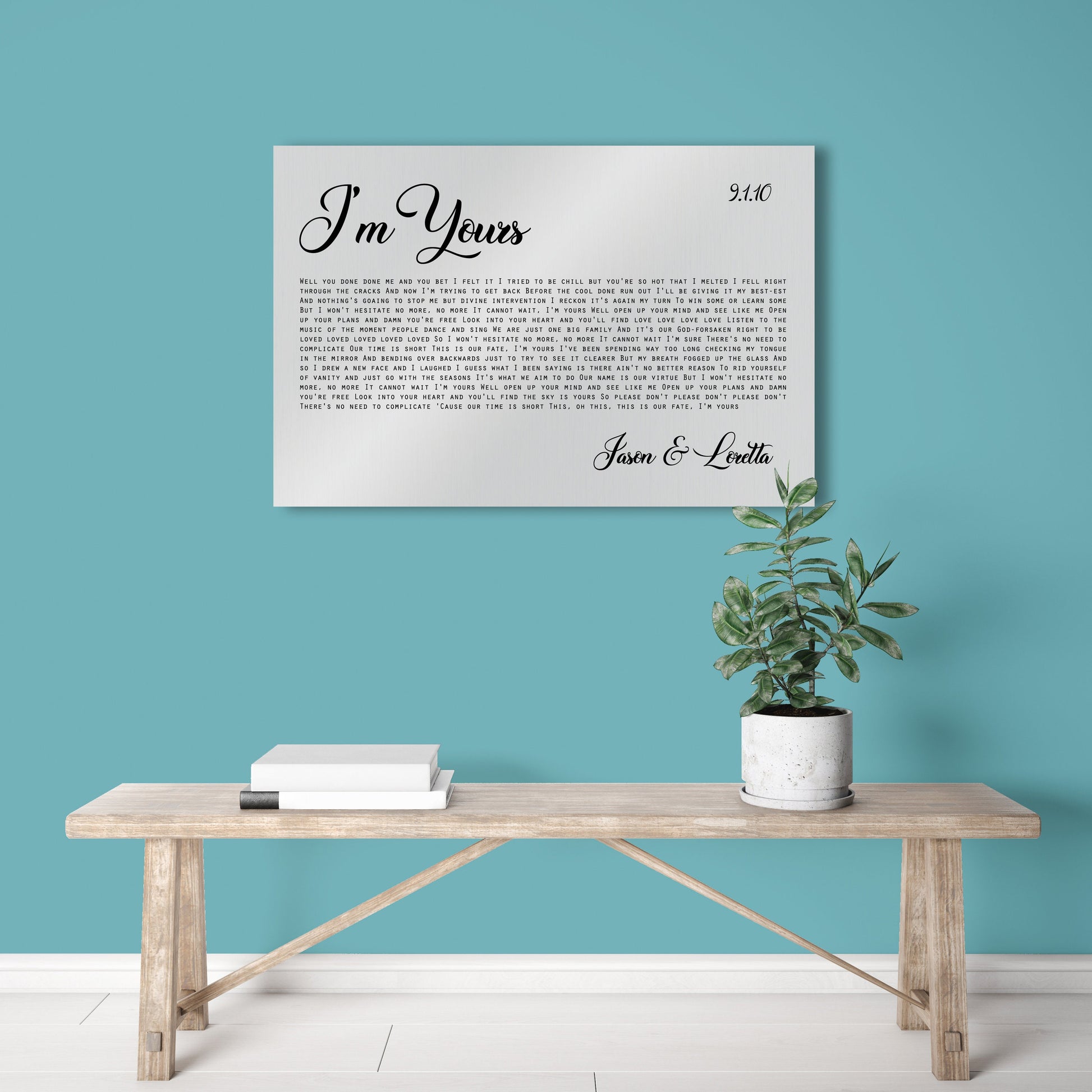 Tin Anniversary Song Print - HoneycombProverbs - Signs - Modern Lyrics Wall Decor