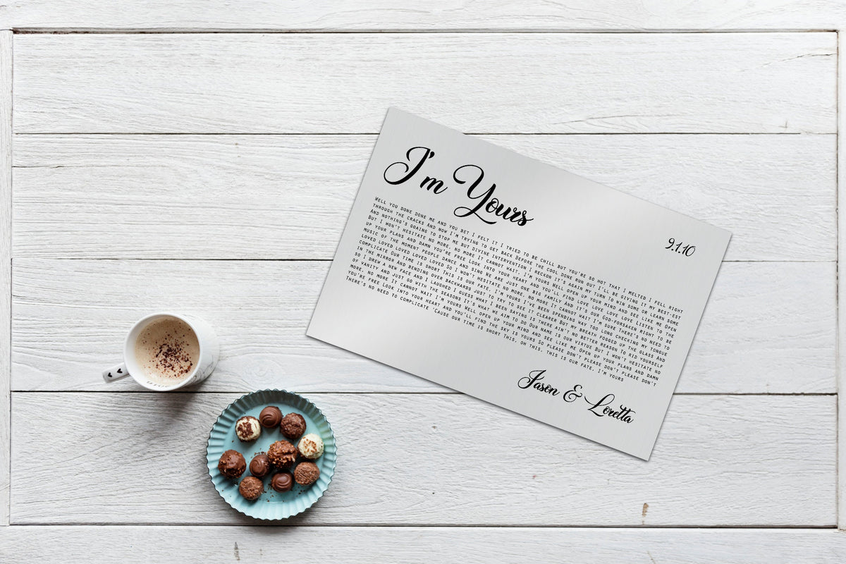 Tin Anniversary Song Print - HoneycombProverbs - Signs - Tin and Aluminum Gifts