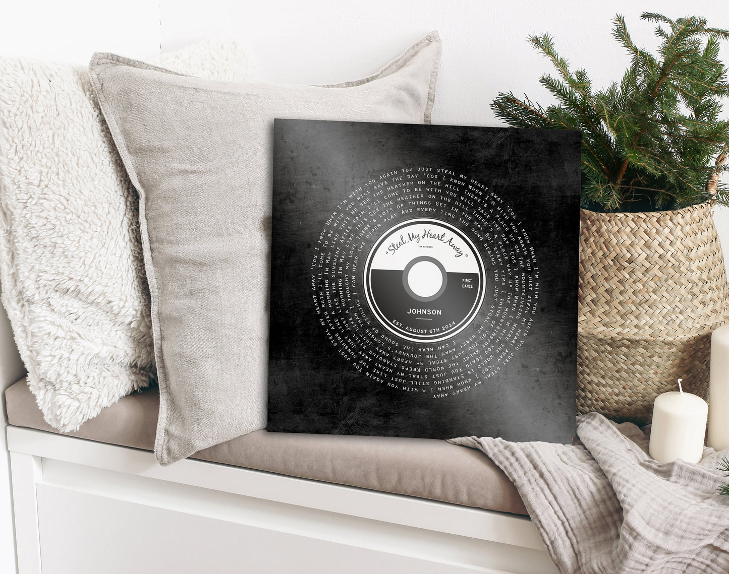Iron "Record" Personalized Song Lyric Sign - HoneycombProverbs - Signs - Iron Anniversary Gifts