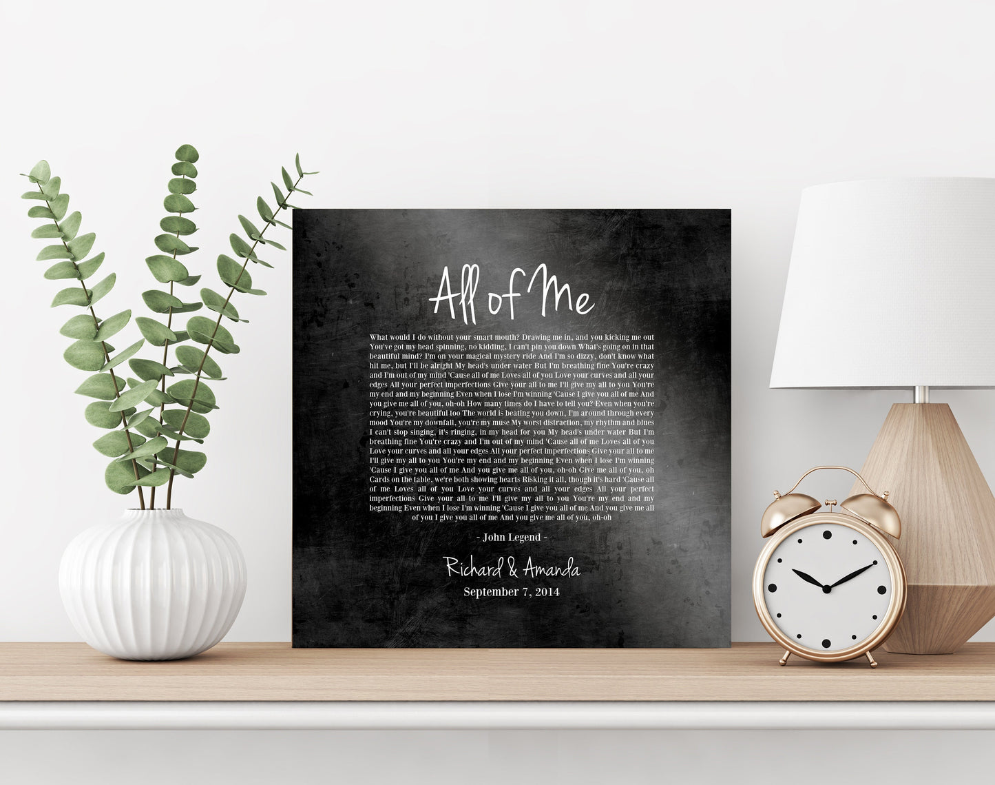 Personalized Anniversary Gift, First Dance Lyrics on Iron - HoneycombProverbs - Wall Decor - Iron Anniversary Gifts