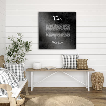 Rugged Custom Song Lyric Art - HoneycombProverbs - Wall Decor - Iron Anniversary Gifts