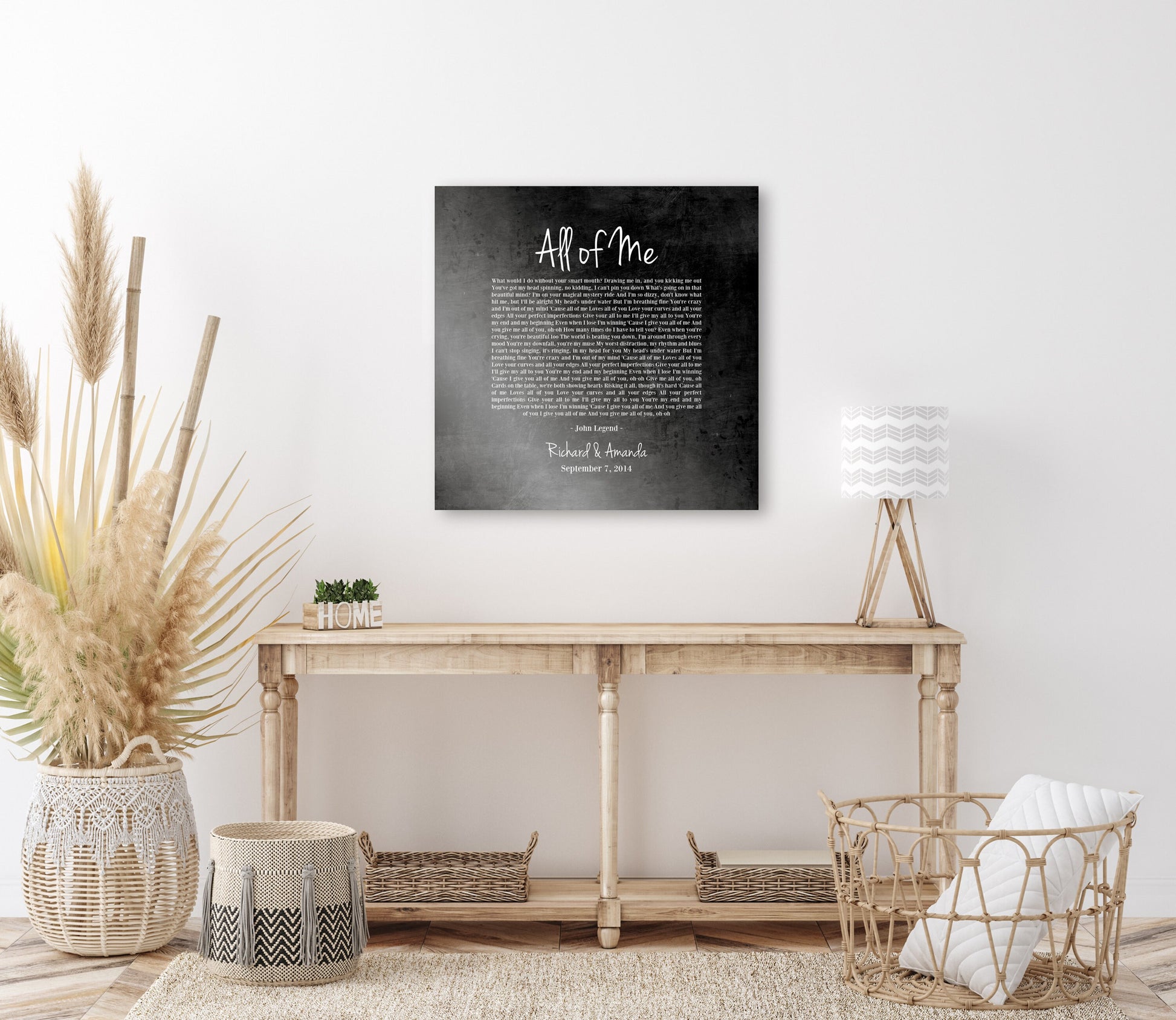Personalized Anniversary Gift, First Dance Lyrics on Iron - HoneycombProverbs - Wall Decor - Iron Anniversary Gifts