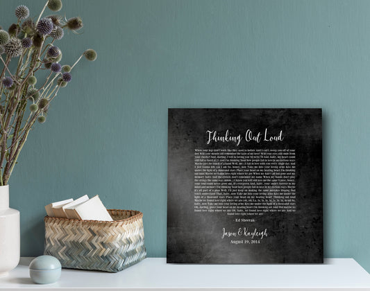 Personalized Anniversary Gift, First Dance Lyrics on Iron - HoneycombProverbs - Wall Decor - Iron Anniversary Gifts