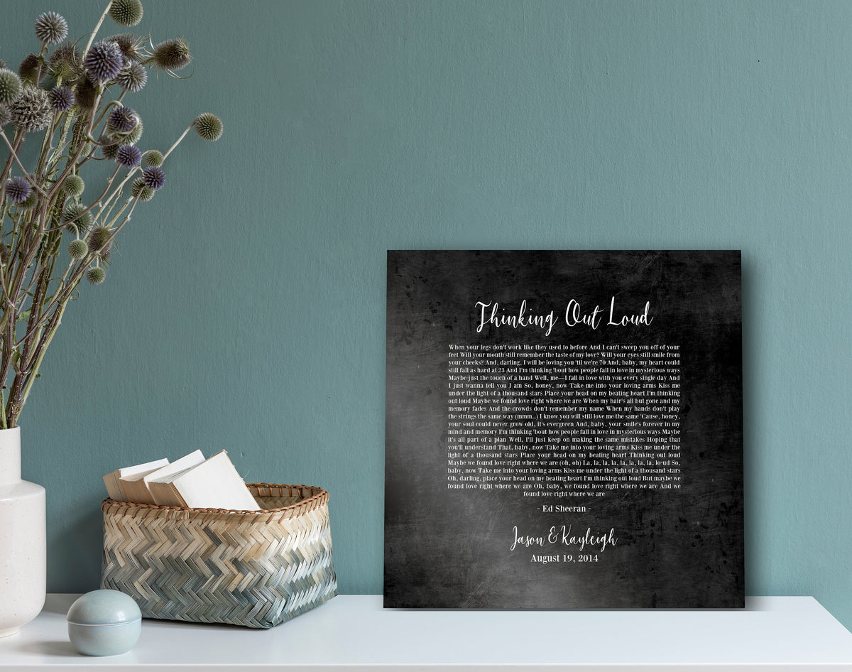 Rugged Custom Song Lyric Art - HoneycombProverbs - Wall Decor - Iron Anniversary Gifts