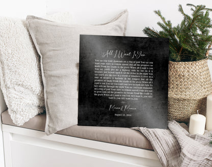 Rugged Custom Song Lyric Art - HoneycombProverbs - Wall Decor - Iron Anniversary Gifts