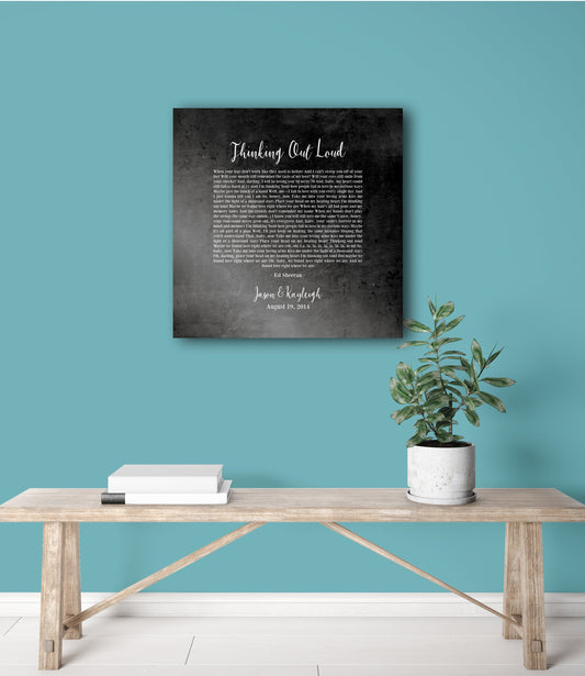 Rugged Custom Song Lyric Art - HoneycombProverbs - Wall Decor - Iron Anniversary Gifts