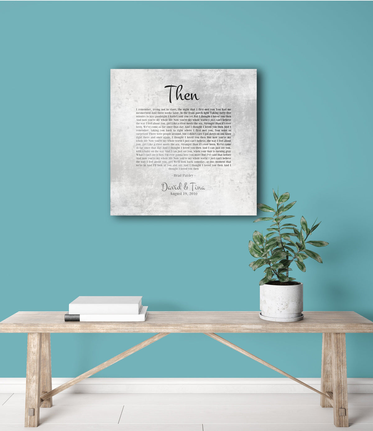 Rustic 10 Year tin Gift, Our Song on Tin - HoneycombProverbs - Signs - Tin and Aluminum Gifts