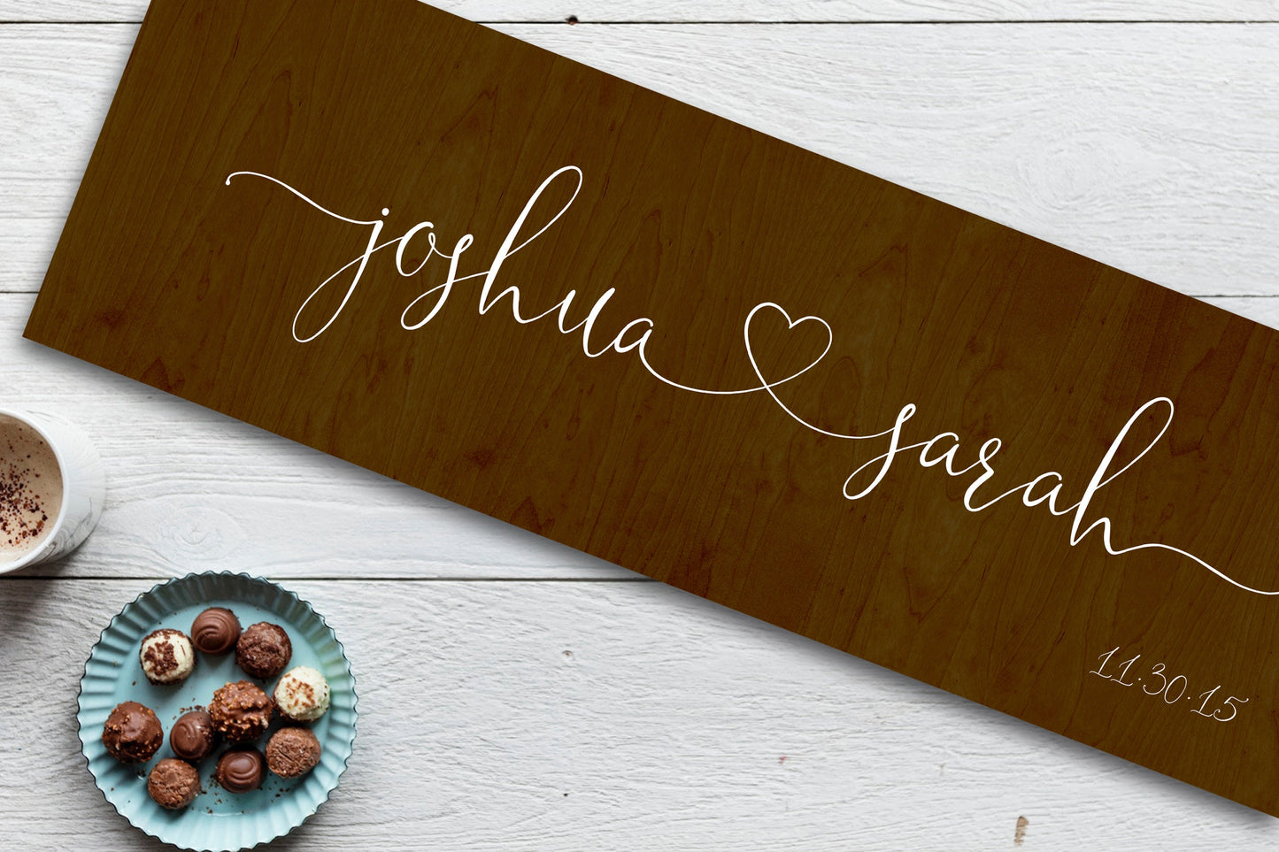 His and Her Wood Est Sign - HoneycombProverbs - Gifts For The Couple - Name Signs Wall Art