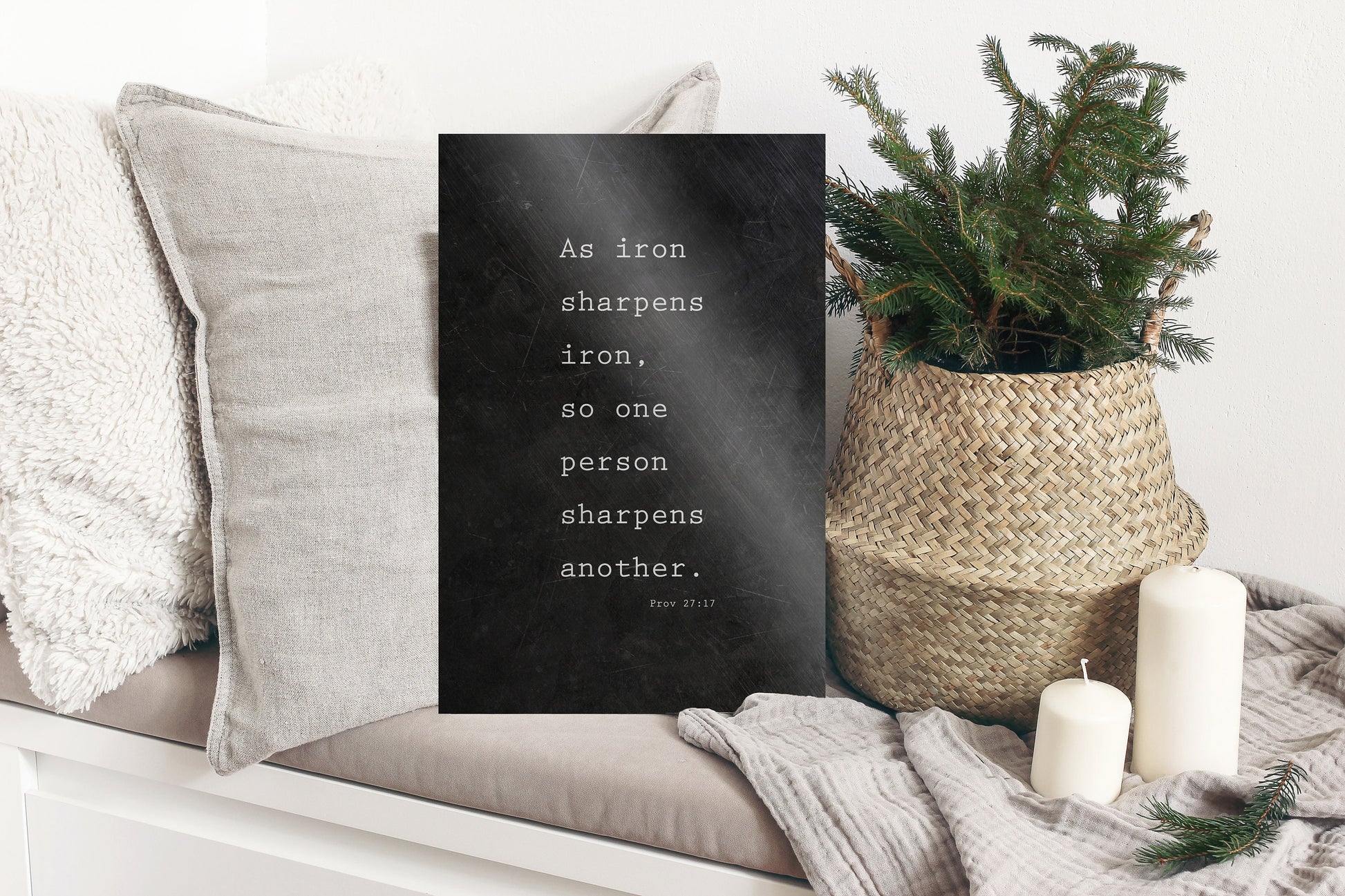 As Iron Sharpens Iron, Christian - HoneycombProverbs - Signs - Christian Wall Art