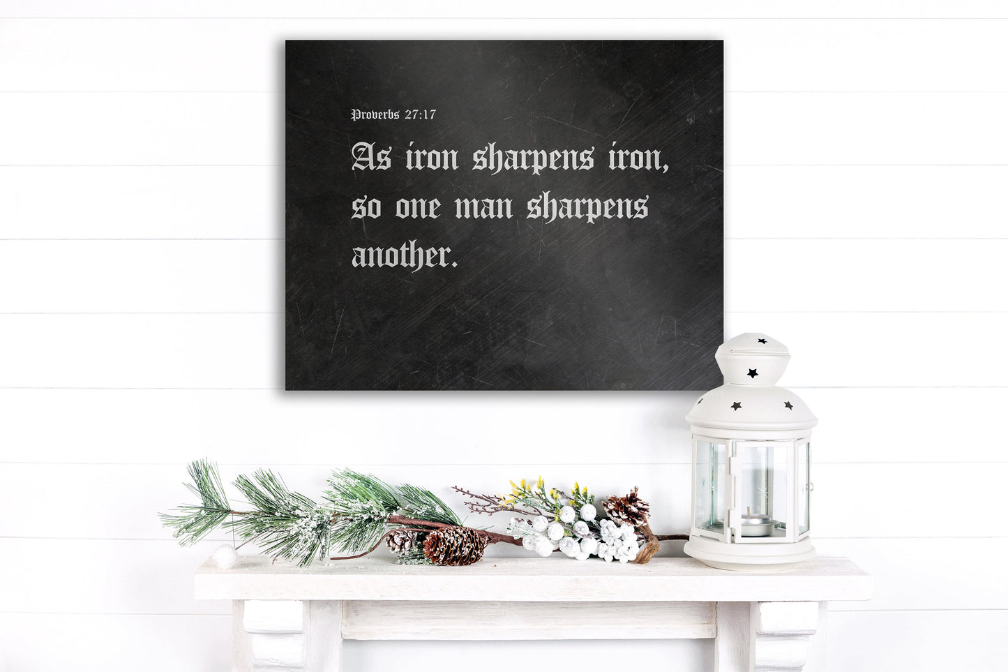 As Iron Sharpens Iron, Iron Gift - HoneycombProverbs - Gifts For The Couple - Christian Wall Art