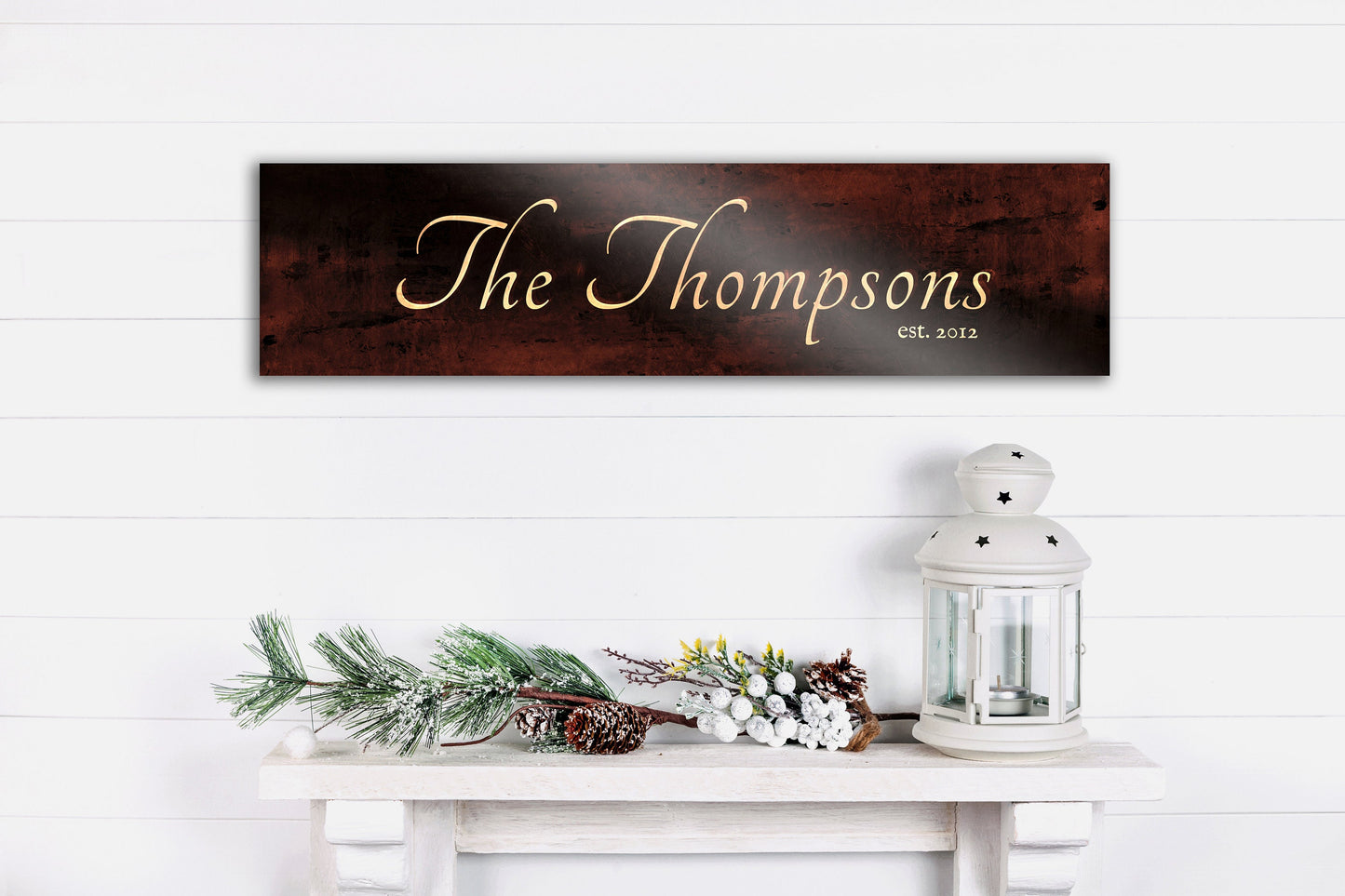Family Name Sign, Bronze Anniversary - HoneycombProverbs - Gifts For The Couple - Name Signs Wall Art