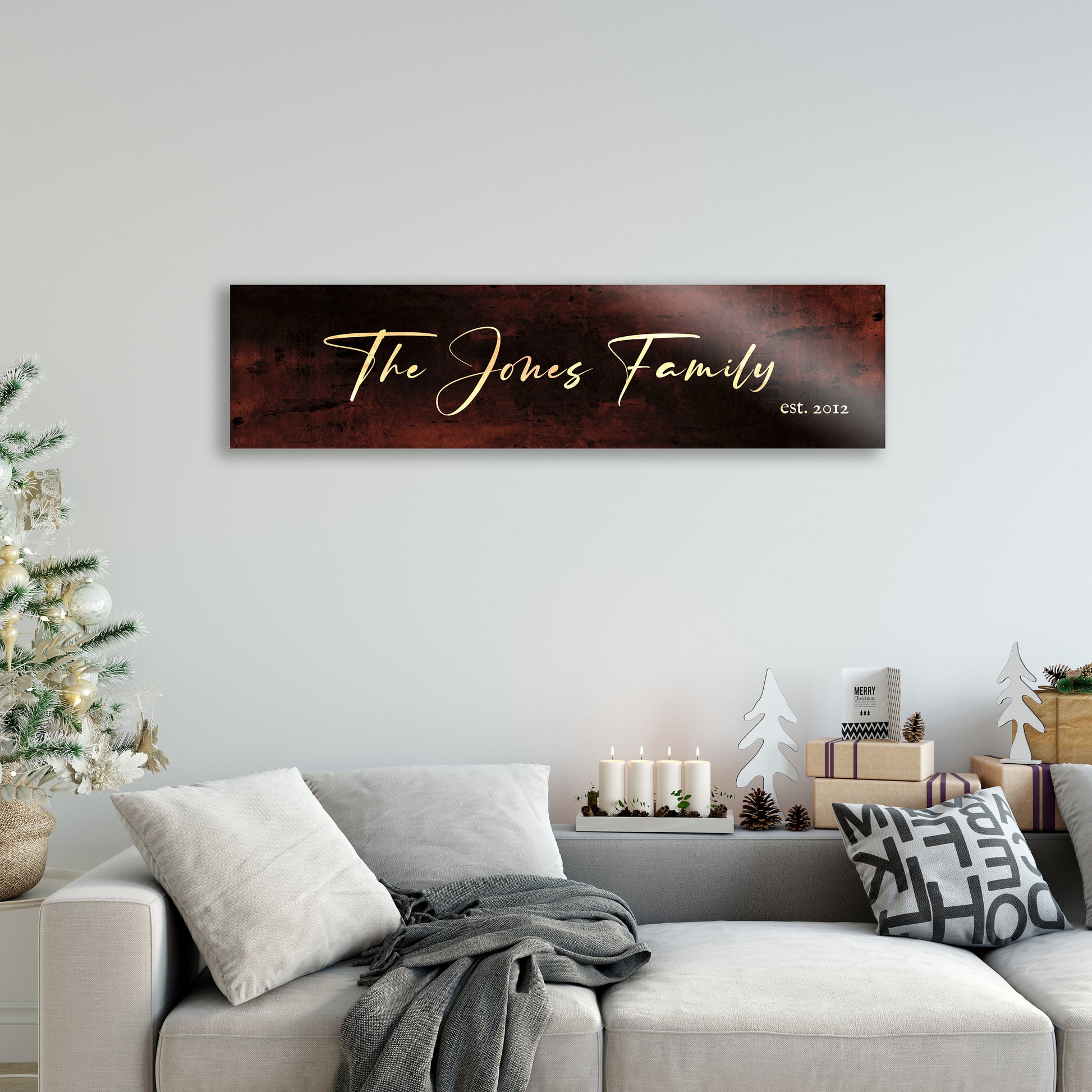 Family Name Sign, Bronze Anniversary - HoneycombProverbs - Gifts For The Couple - Name Signs Wall Art