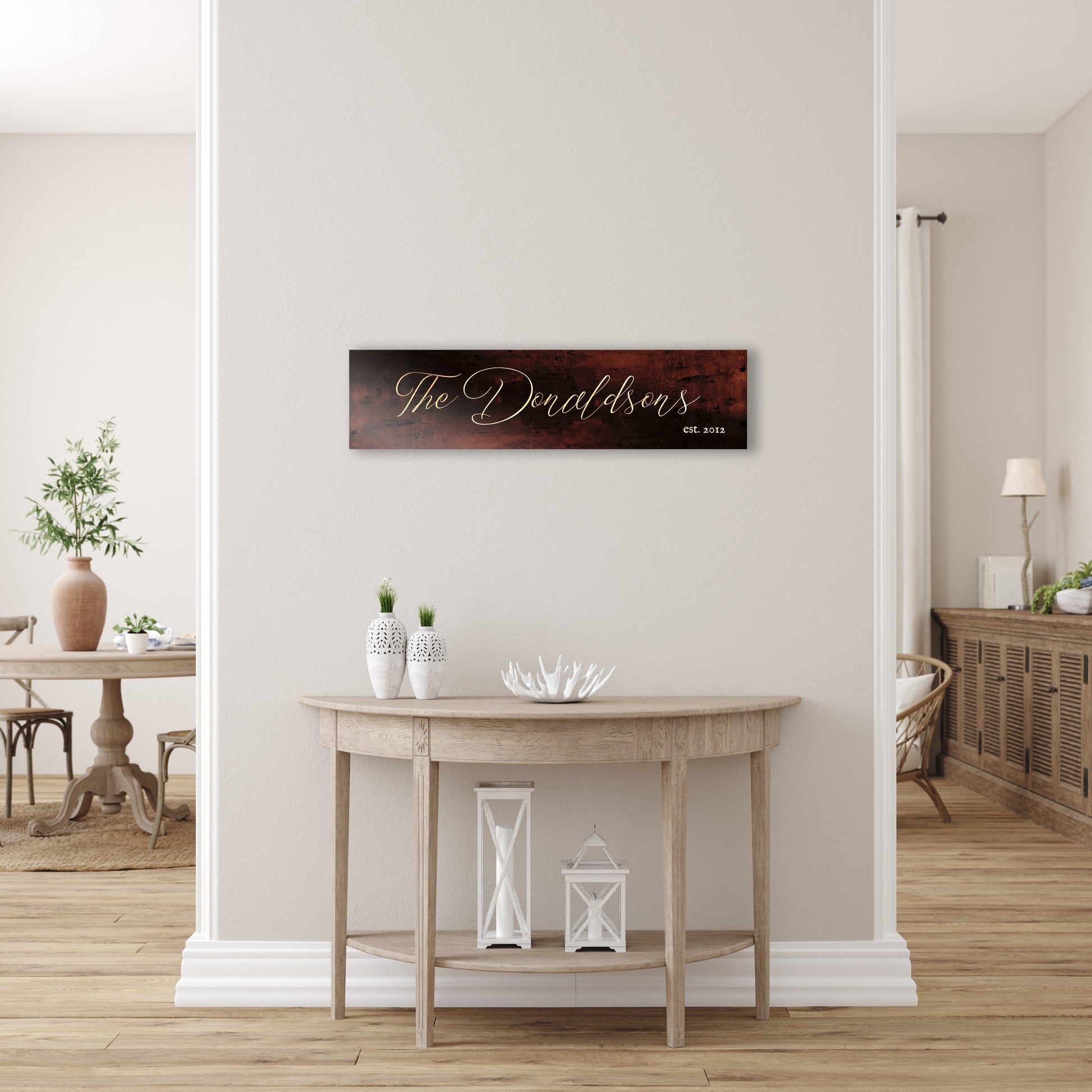 Family Name Sign, Bronze Anniversary - HoneycombProverbs - Gifts For The Couple - Name Signs Wall Art