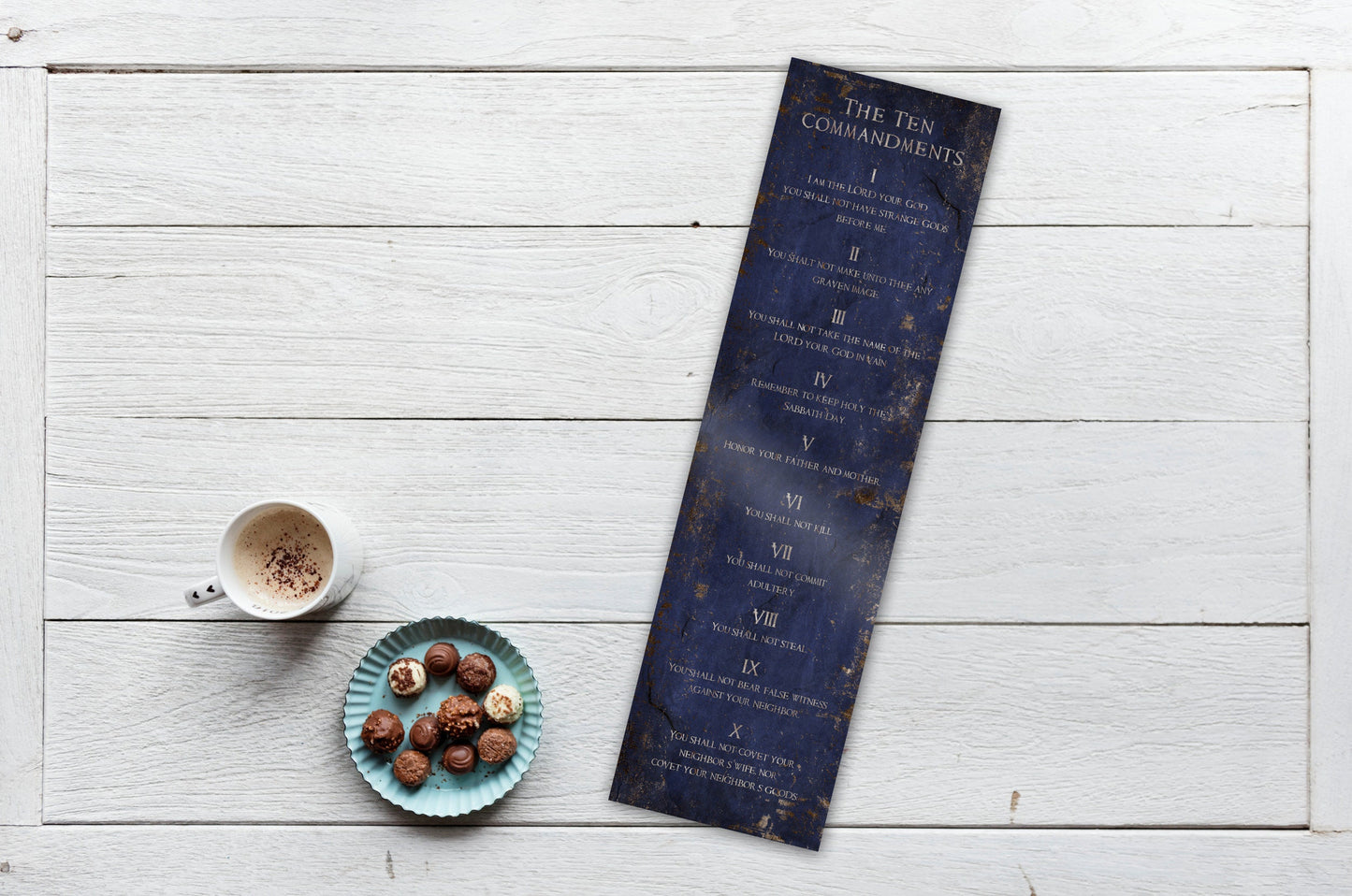 Ten Commandments Saphire Stone Inspired Wall Art - HoneycombProverbs - Signs - Christian Wall Art