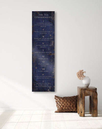 Ten Commandments Sapphire Stone Inspired Wall Art - HoneycombProverbs - Signs - Christian Wall Art