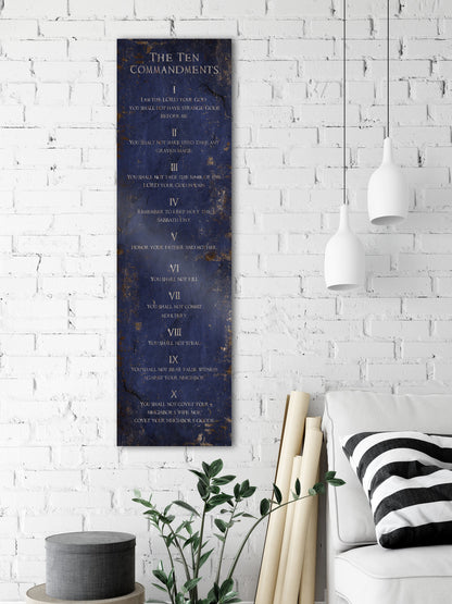 Ten Commandments Sapphire Stone Inspired Wall Art - HoneycombProverbs - Signs - Christian Wall Art