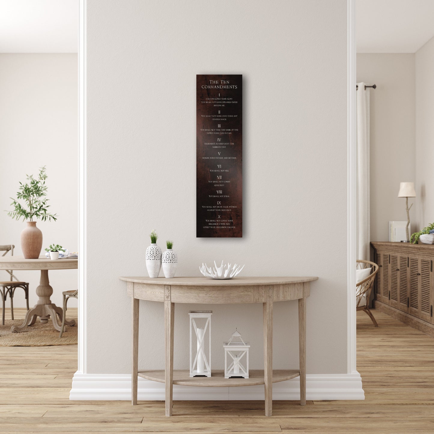 Ten Commandments, Bronze - HoneycombProverbs - Signs - Christian Wall Art