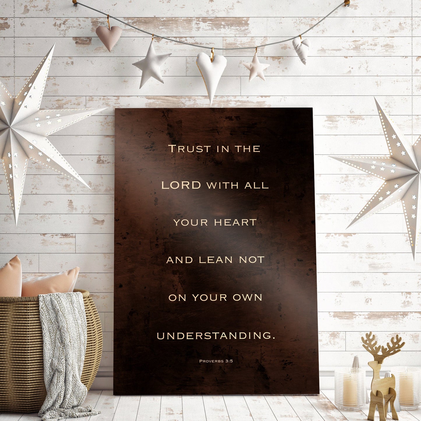 Proverbs 3:5, Trust in the Lord with all your heart - HoneycombProverbs - Gifts For The Couple - Christian Wall Art