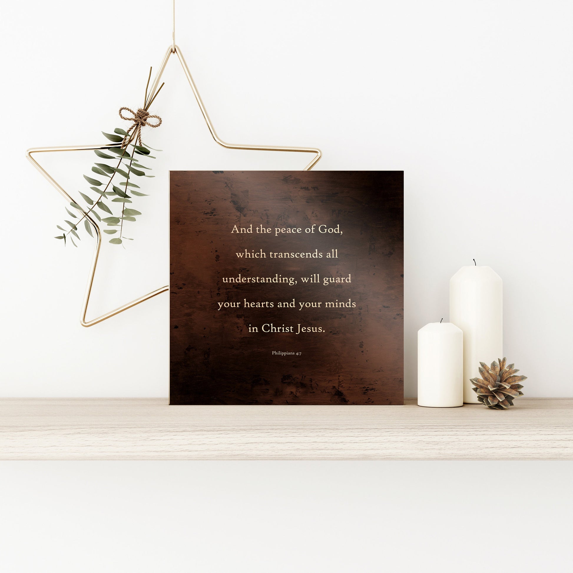 Philippians 4:7, Scripture about peace - HoneycombProverbs - Wall Decor - Christian Wall Art