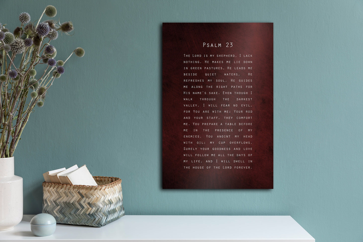 Psalm 23, Gift for Christian - HoneycombProverbs - Religious Home & Decor - Christian Wall Art