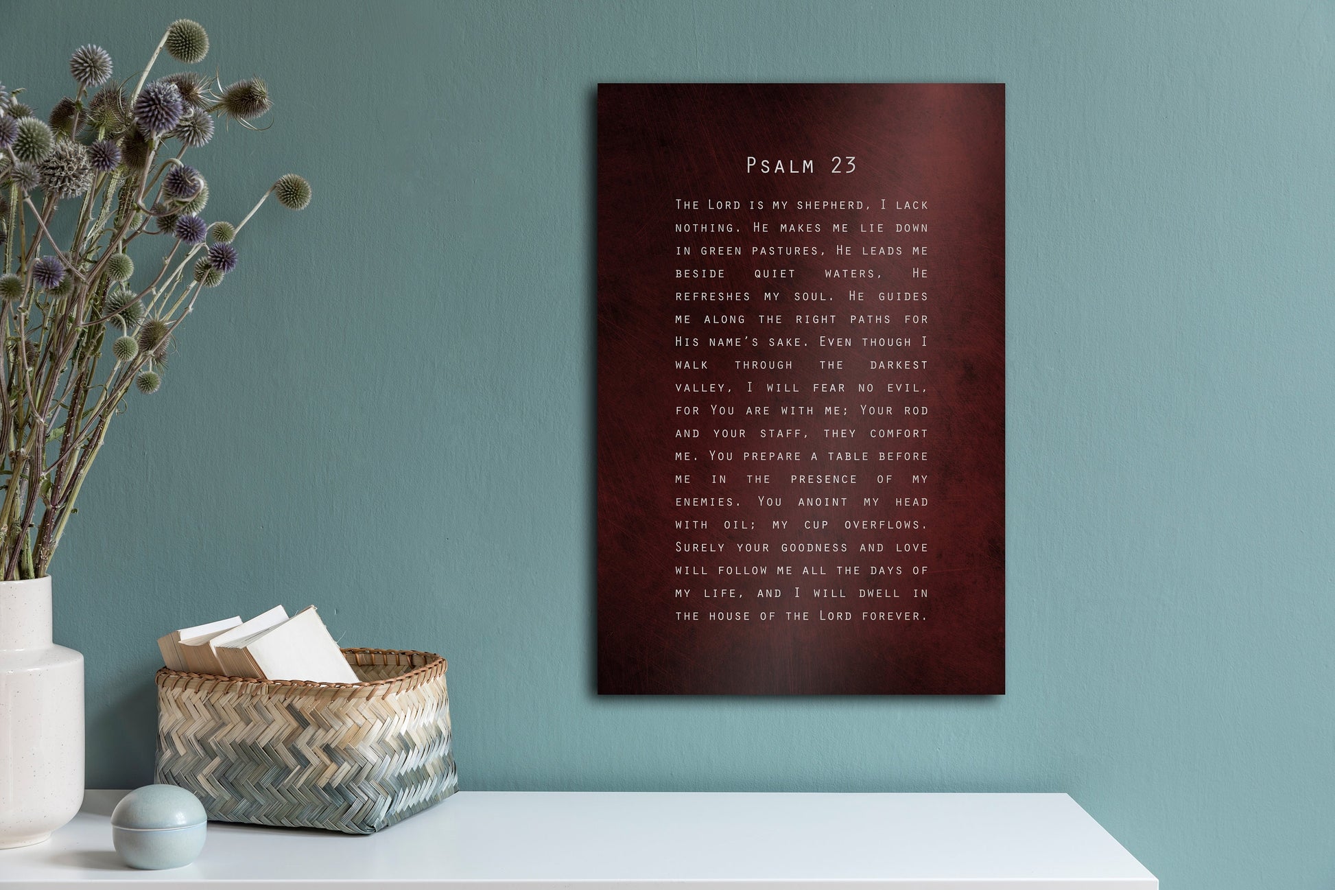 Psalm 23, Gift for Christian - HoneycombProverbs - Religious Home & Decor - Christian Wall Art