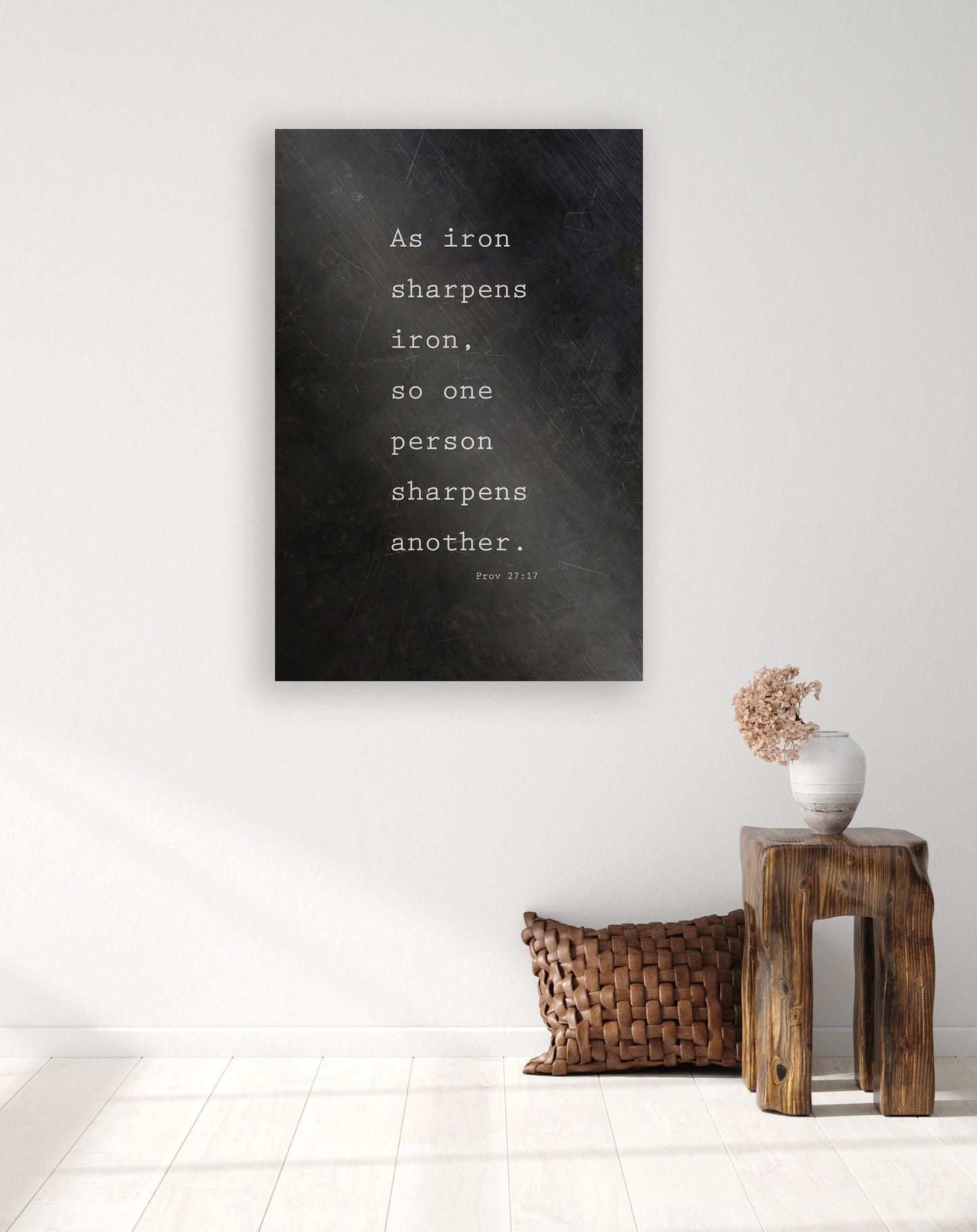 As Iron Sharpens Iron, Christian - HoneycombProverbs - Signs - Christian Wall Art