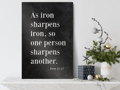 Proverbs 27:17, As Iron Sharpens Iron - HoneycombProverbs - Signs - Christian Wall Art