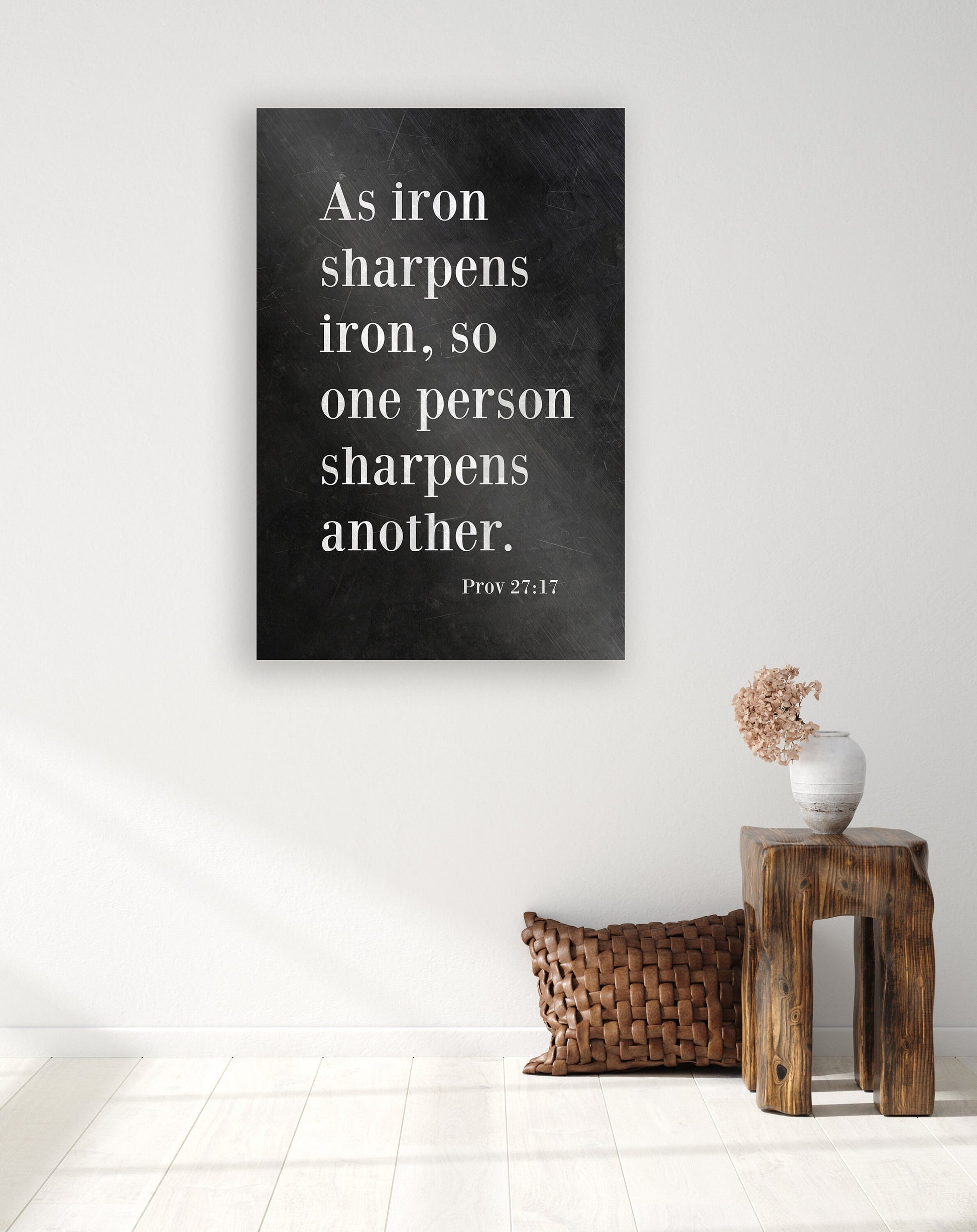 Proverbs 27:17, As Iron Sharpens Iron - HoneycombProverbs - Signs - Christian Wall Art