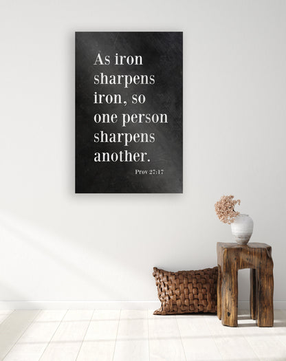 Proverbs 27:17, As Iron Sharpens Iron - HoneycombProverbs - Signs - Christian Wall Art