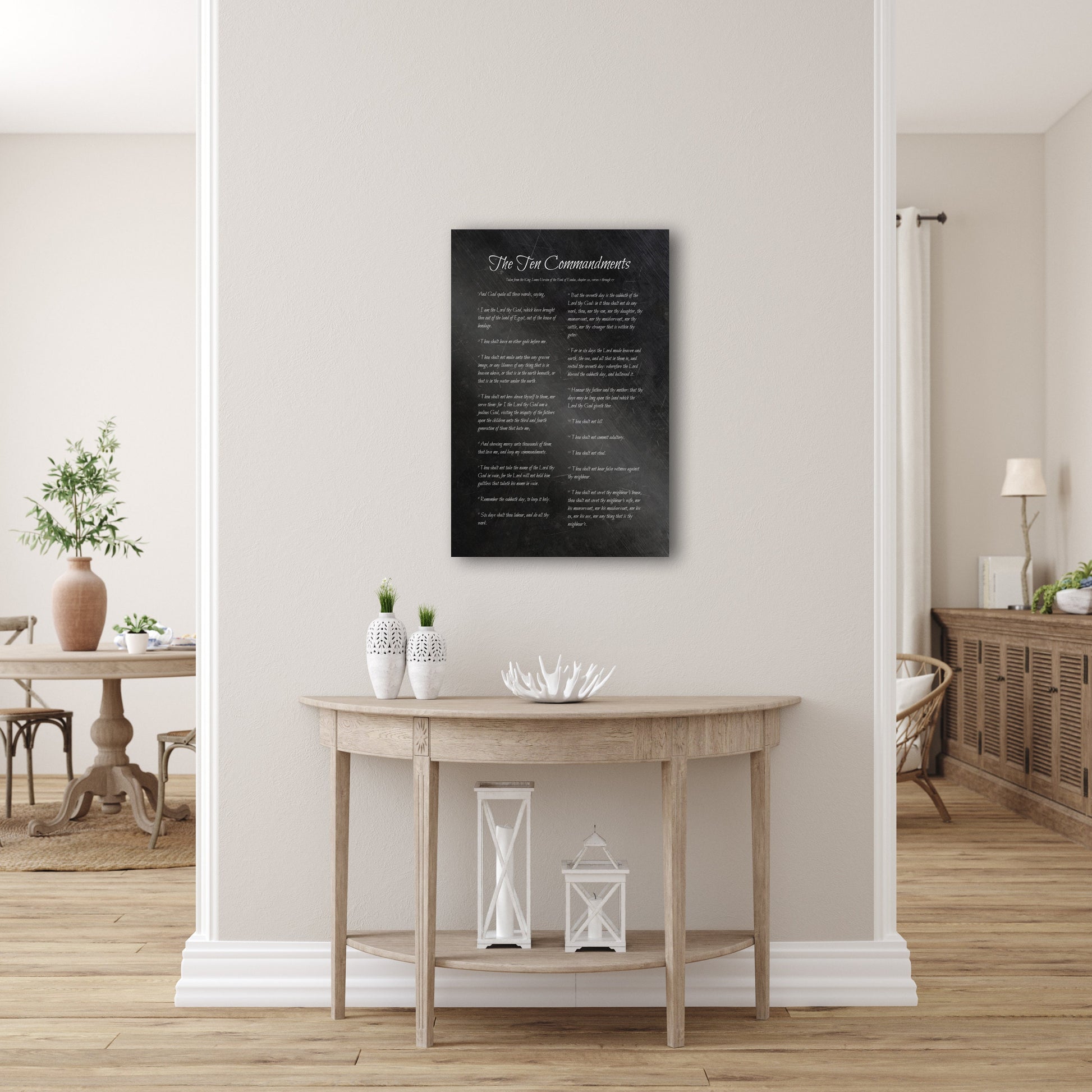 The Ten Commandments, Iron Gift - HoneycombProverbs - Gifts For The Couple - Christian Wall Art