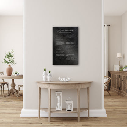 Iron Alloy Bible Verse Plaque: The Ten Commandments - HoneycombProverbs - Religious Home & Decor - Christian Wall Art