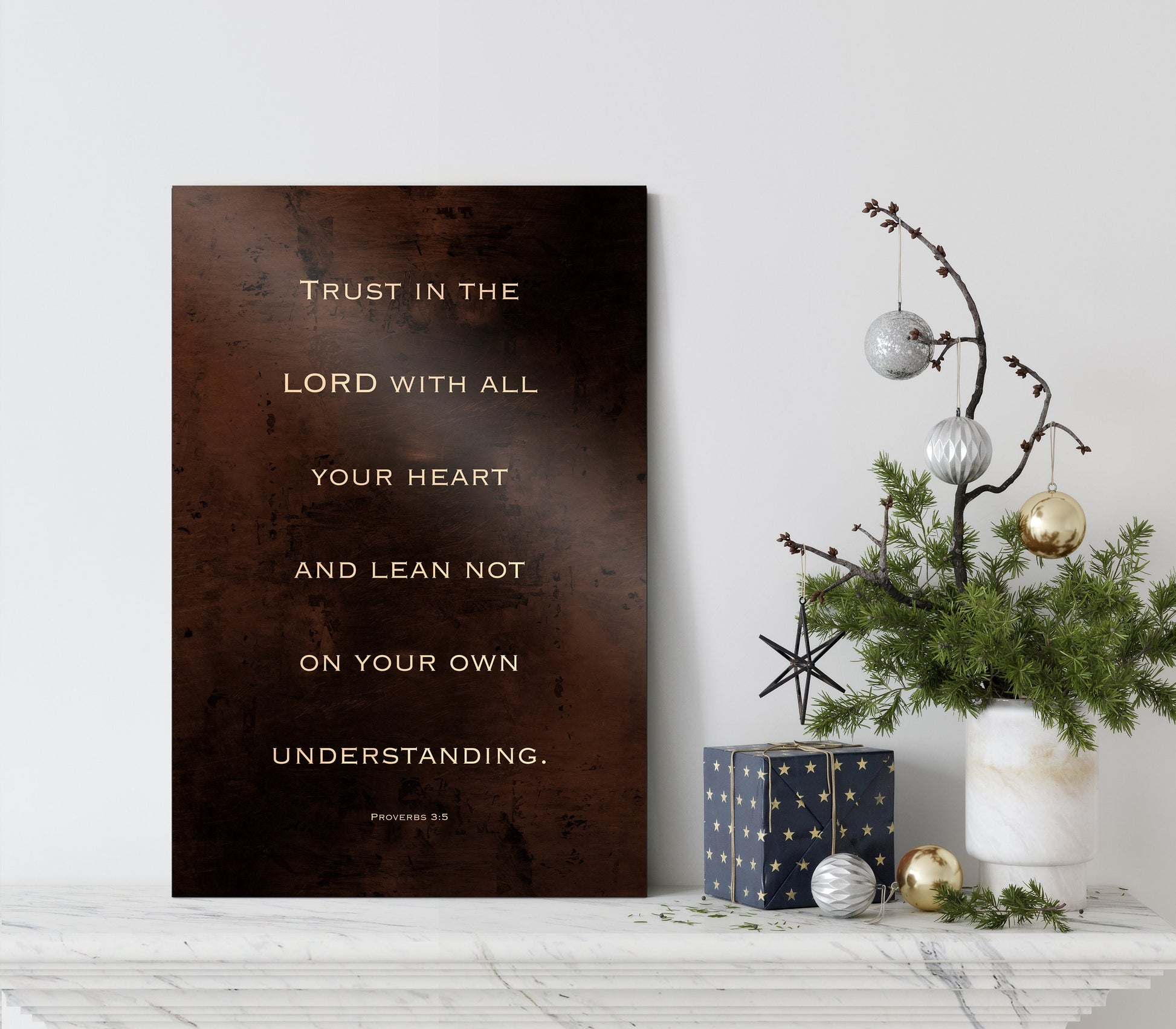 Proverbs 3:5, Trust in the Lord with all your heart - HoneycombProverbs - Gifts For The Couple - Christian Wall Art