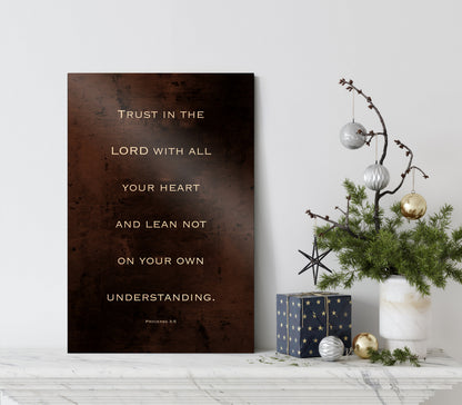 Proverbs 3:5, Trust in the Lord with all your heart - HoneycombProverbs - Gifts For The Couple - Christian Wall Art