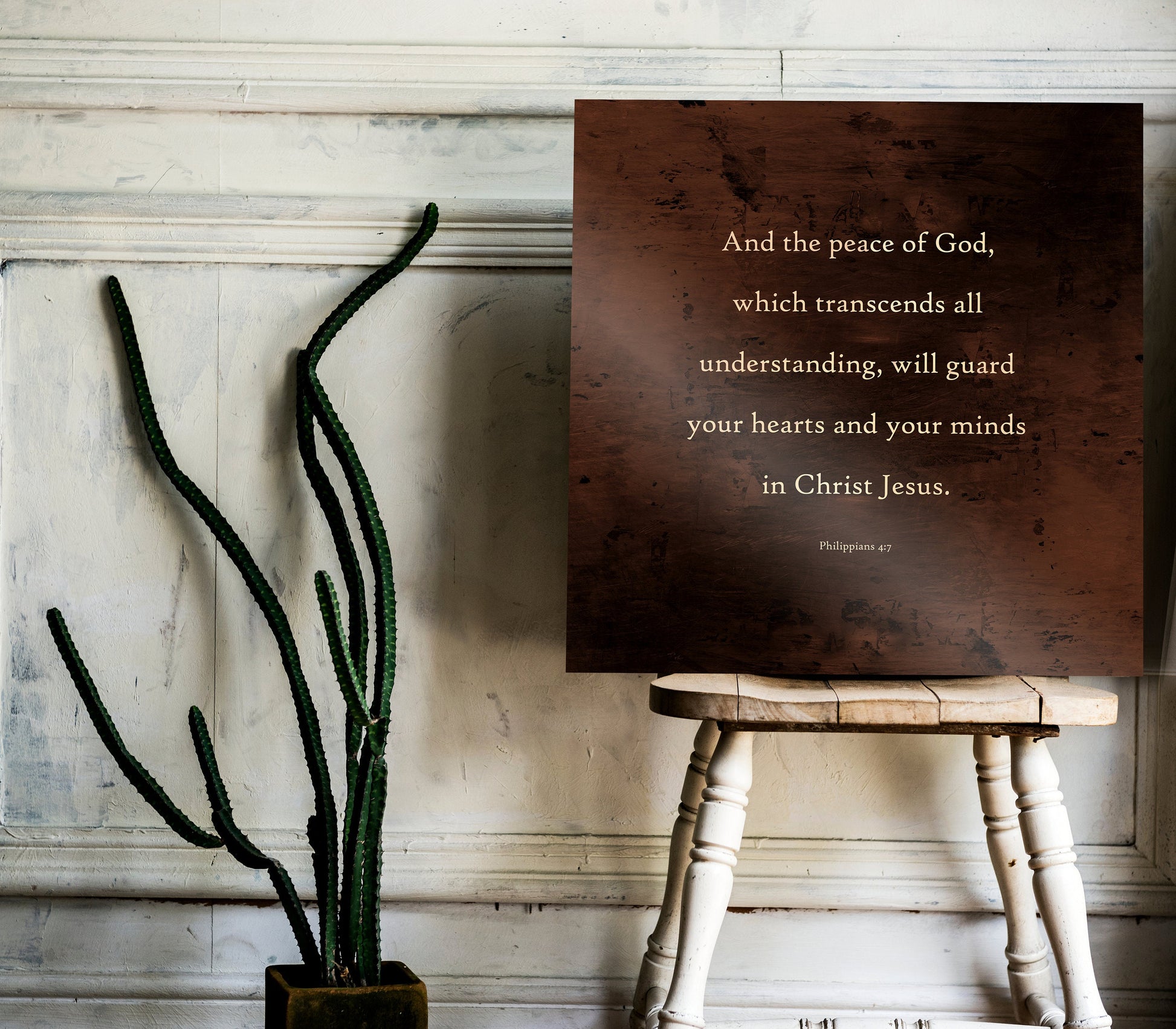 Philippians 4:7, Scripture about peace - HoneycombProverbs - Wall Decor - Christian Wall Art