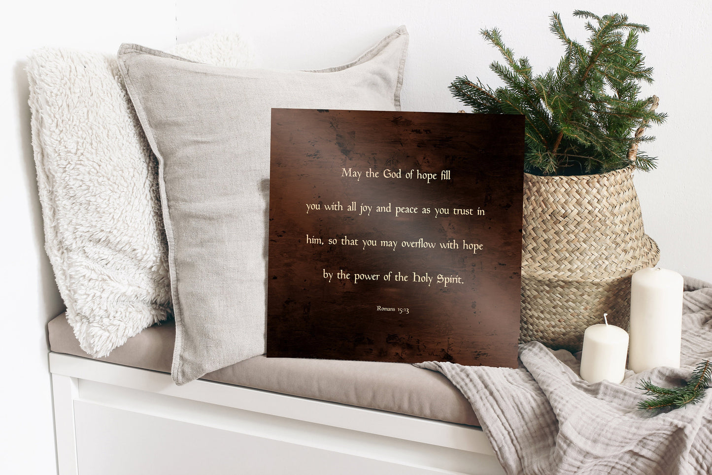 Romans 15:13, Scripture about peace - HoneycombProverbs - Wall Decor - Christian Wall Art