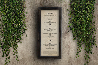 Framed Ten Commandments Parchment Wall Art, additional view 8, 1st anniversary paper