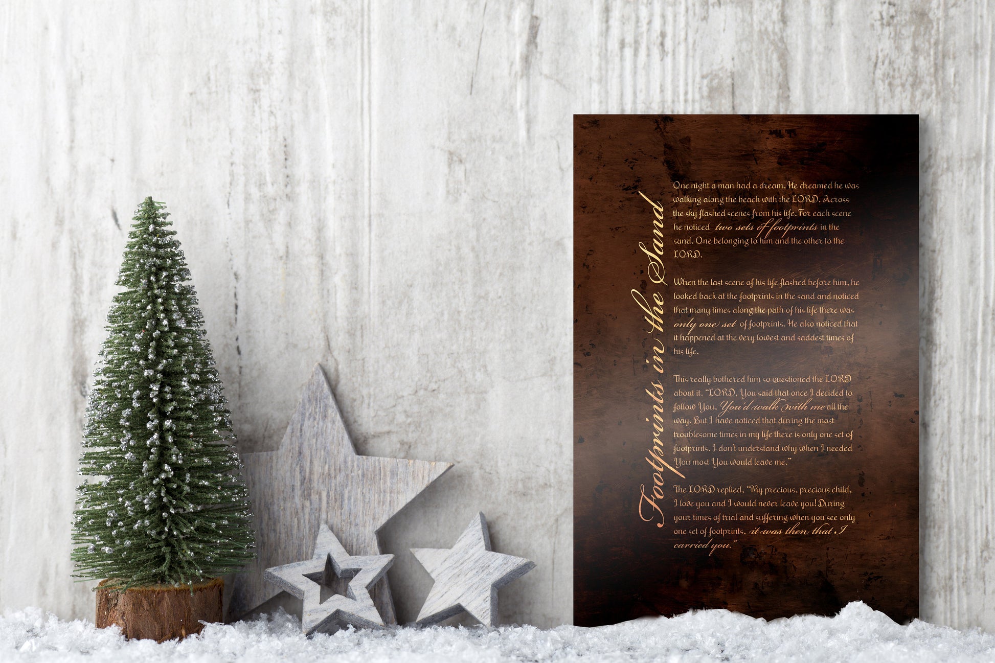 Footprints Poem, Footprints in the Sand - HoneycombProverbs - Religious Home & Decor - Christian Wall Art