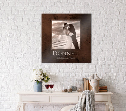 Wedding Photo on Bronze Keepsake